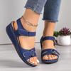 Women's Plus Size Velcro Beach Sandals - Summer 2024 Collection, Sizes Up To 43, European and American Style