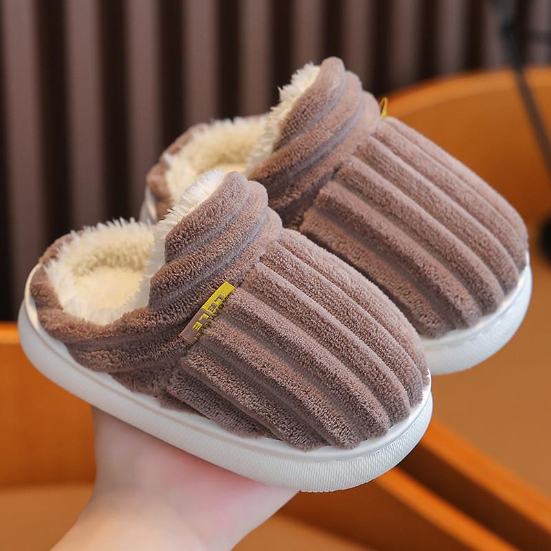 Pantofole Invernali in Cotone per Bambini con Suola in PVC Antiscivolo per Calore e Comfort Indoor