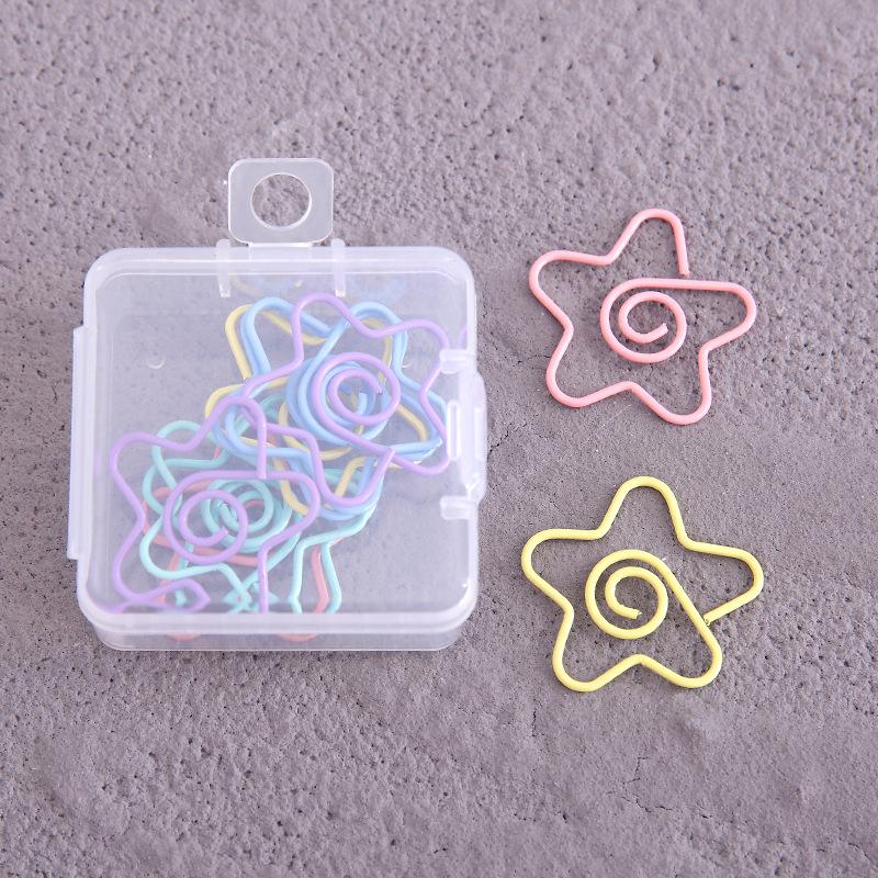 

10 шт. Мультяшные скрепки для бумаги в виде планет, Цветные металлические закладки в форме звезд для офисных и школьных принадлежностей, Милые организационные аксессуары звезда