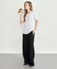BASIC HOUSE Women'S Breathable Elastic Waist Wide Pants Black