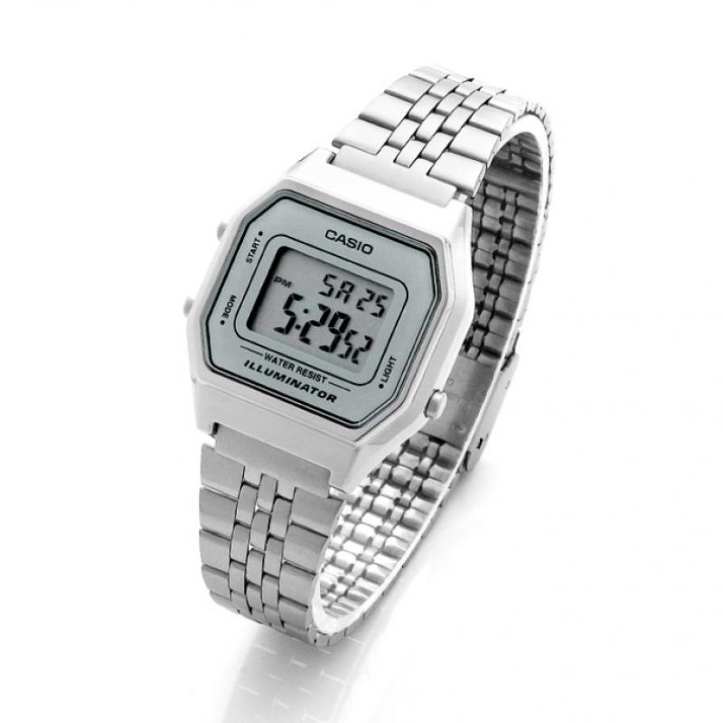 Casio La680wa 7df  La680wa 7  Digital Square Vintage Retro Public Metal Watch