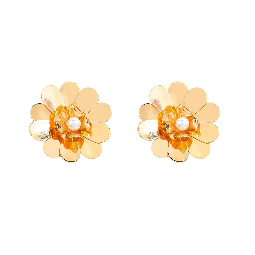 Diamond-set Starfish Earrings, Colorful Rhinestone Fashion Light Luxury Earrings, High-end Flower Simple Stud Earrings, Women