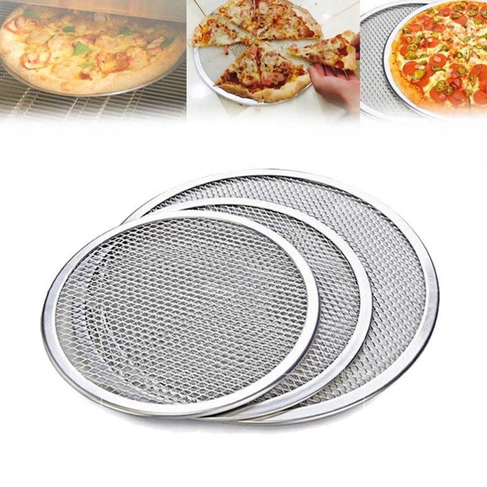 Metal Net Pizza Pan Reusable Bakeware Mesh Net Barbecue Grate  Kitchen