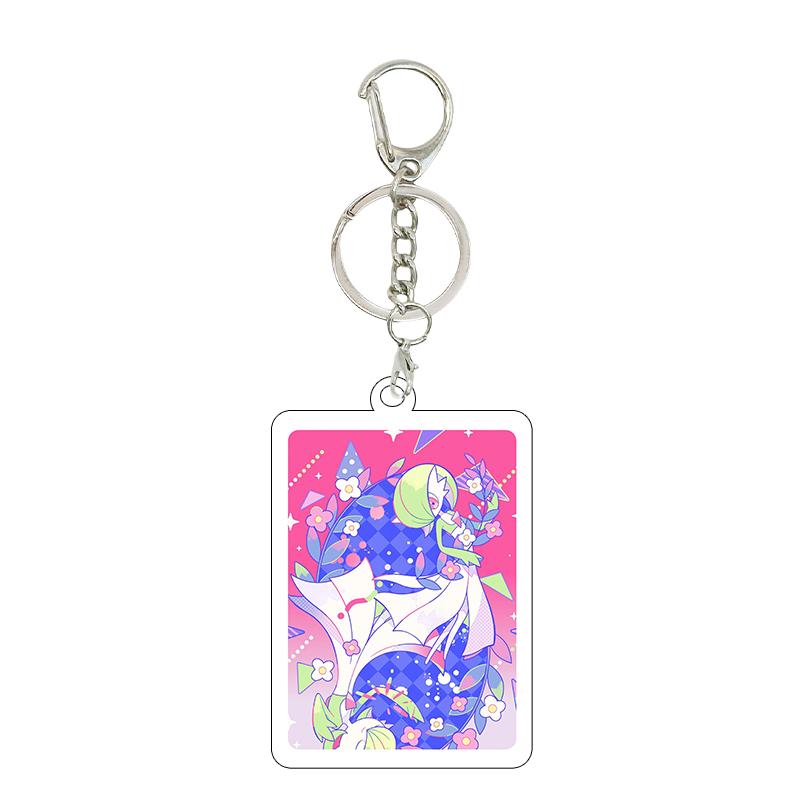 1pc Anime Charizard Mewtwo Gardevoir Cartoon Cool Game Characters Self Made Acrylic Keychain 5cm Pendant Decor Gifts Wholesale