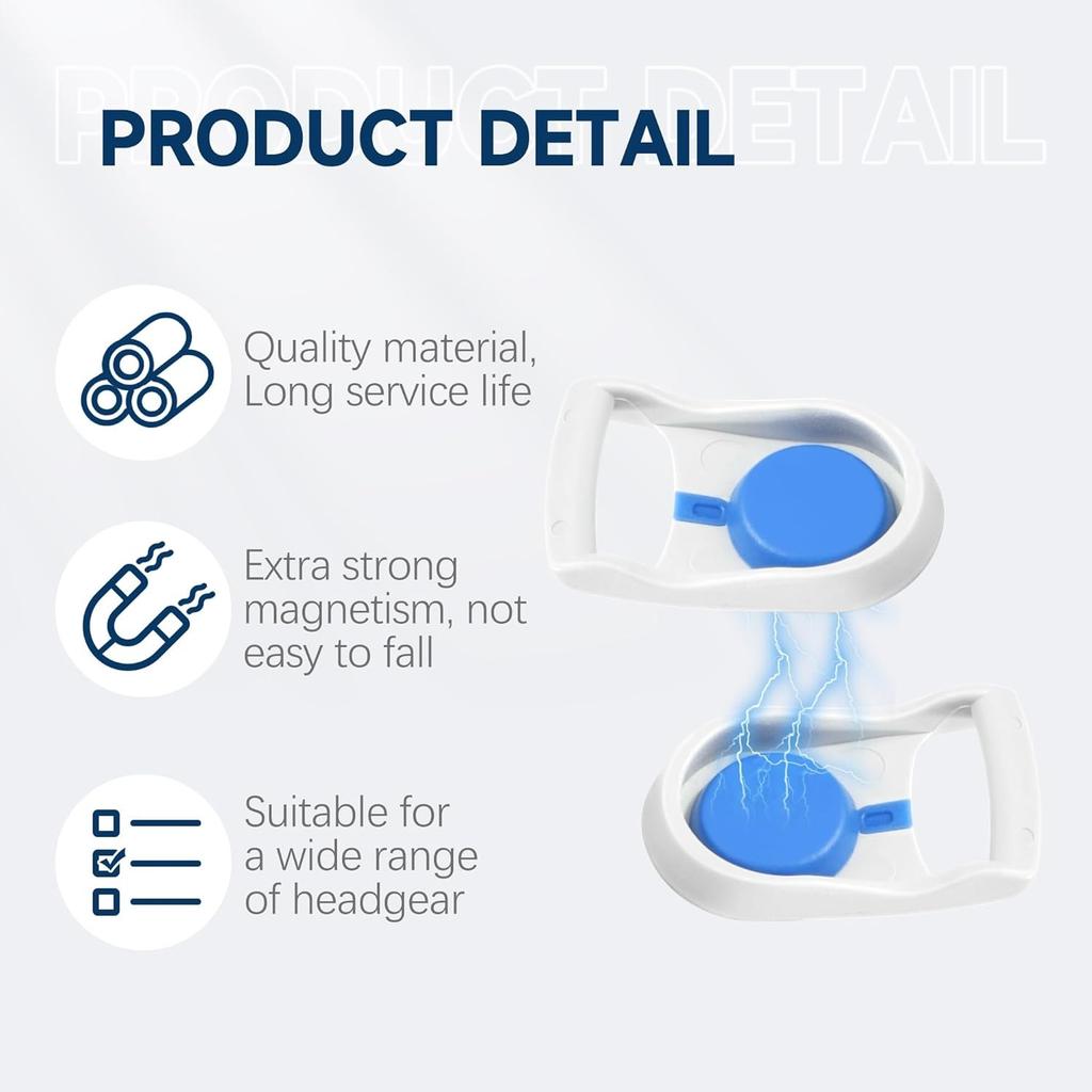 Başlık Klipsleri, AirFit/AirTouch F20 F30 N20 F30i F40 N10 Maskeleri ile Uyumlu Pozitif Basınçlı Manyetik Başlık Klipsleri, 4 Çift