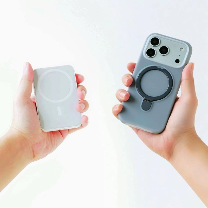 Luxury Liquid Silicone Stand Ring Holder Magnetic For Magsafe Case For iPhone 17 Pro Max Air 16 15 14 13 Skin friendly Cover