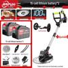 BAIPUXI Cordless Electric Grass Trimmer CN Plug (adapter Included)