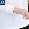 Romon Men's Pure Cotton Long-Sleeve Crewneck T-Shirt