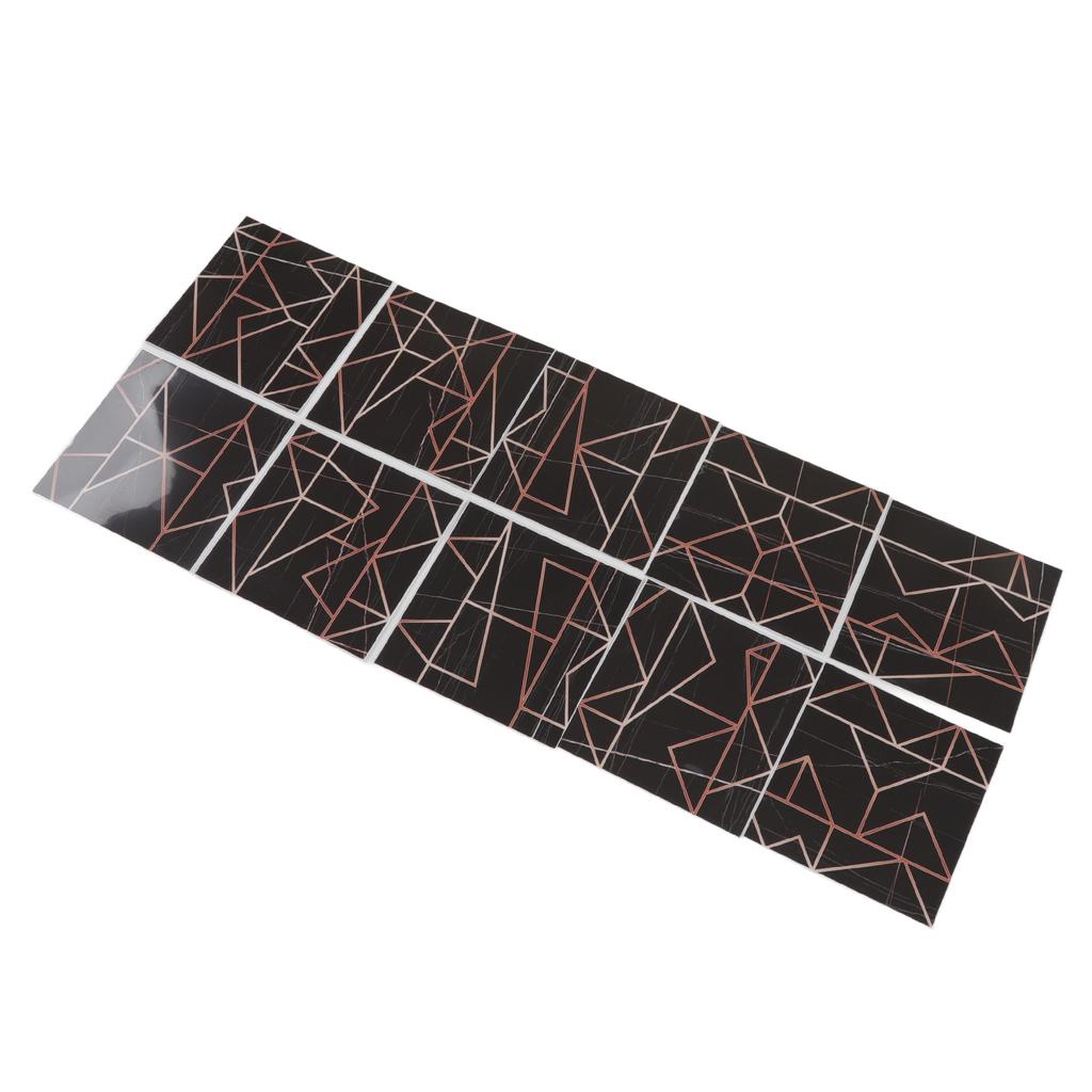 10pcs Tile Sticker 15x15cm 3D Self Adhesive Backing Waterproof Oil Proof Decorative 0.26mm Thicker