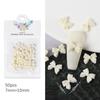 50pcs/lot Black White Bowknot Nail Art Charm Decorations 3D Nail Ornament Jewelry Classic Manicure DIY Resin Accessories