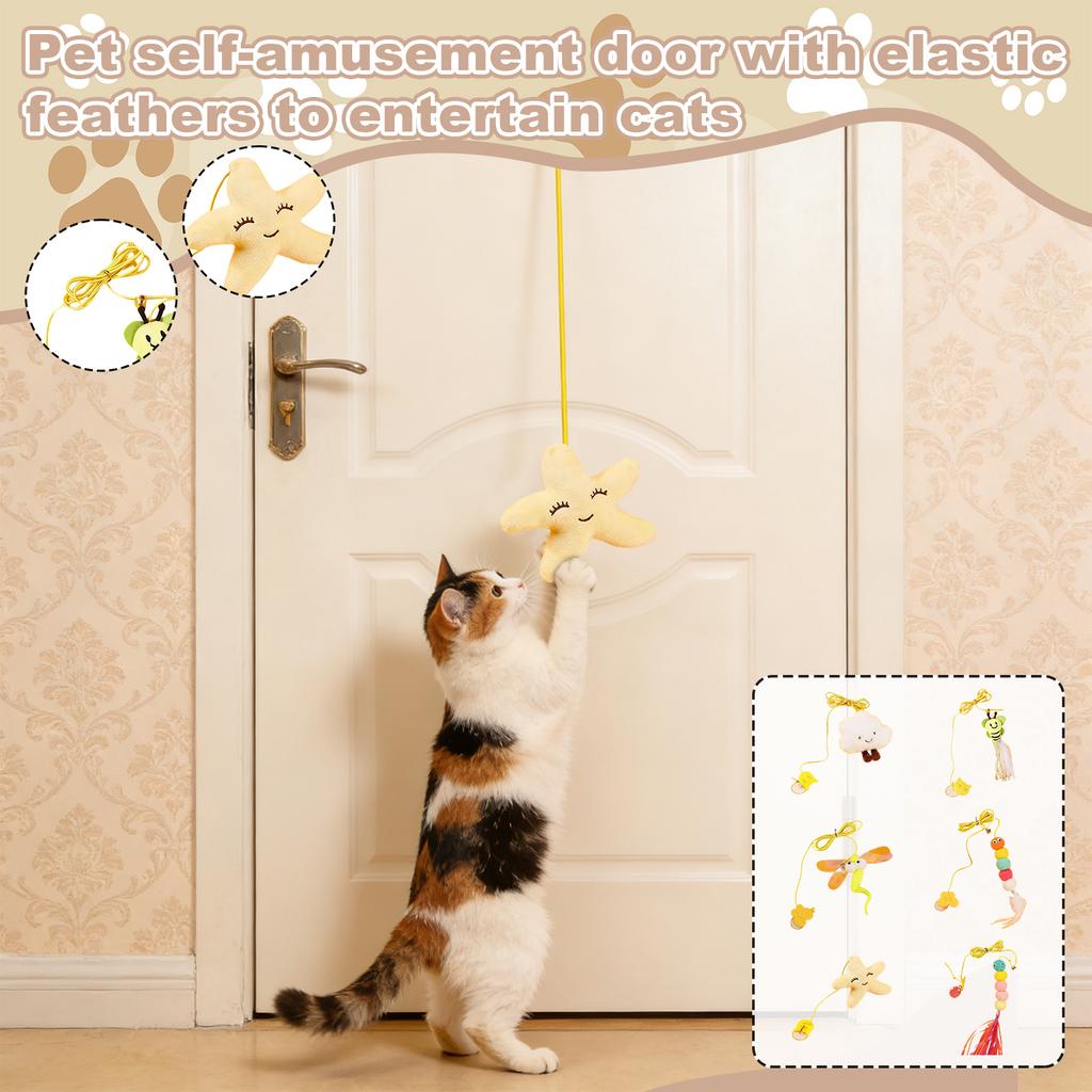 Katzen Schwingende Hängende Federglocken-Spielzeug - Selbstunterhaltendes Elastisches Federglocken-Spielzeug Für Tür-Montiertes Unbeaufsichtigtes Spielen