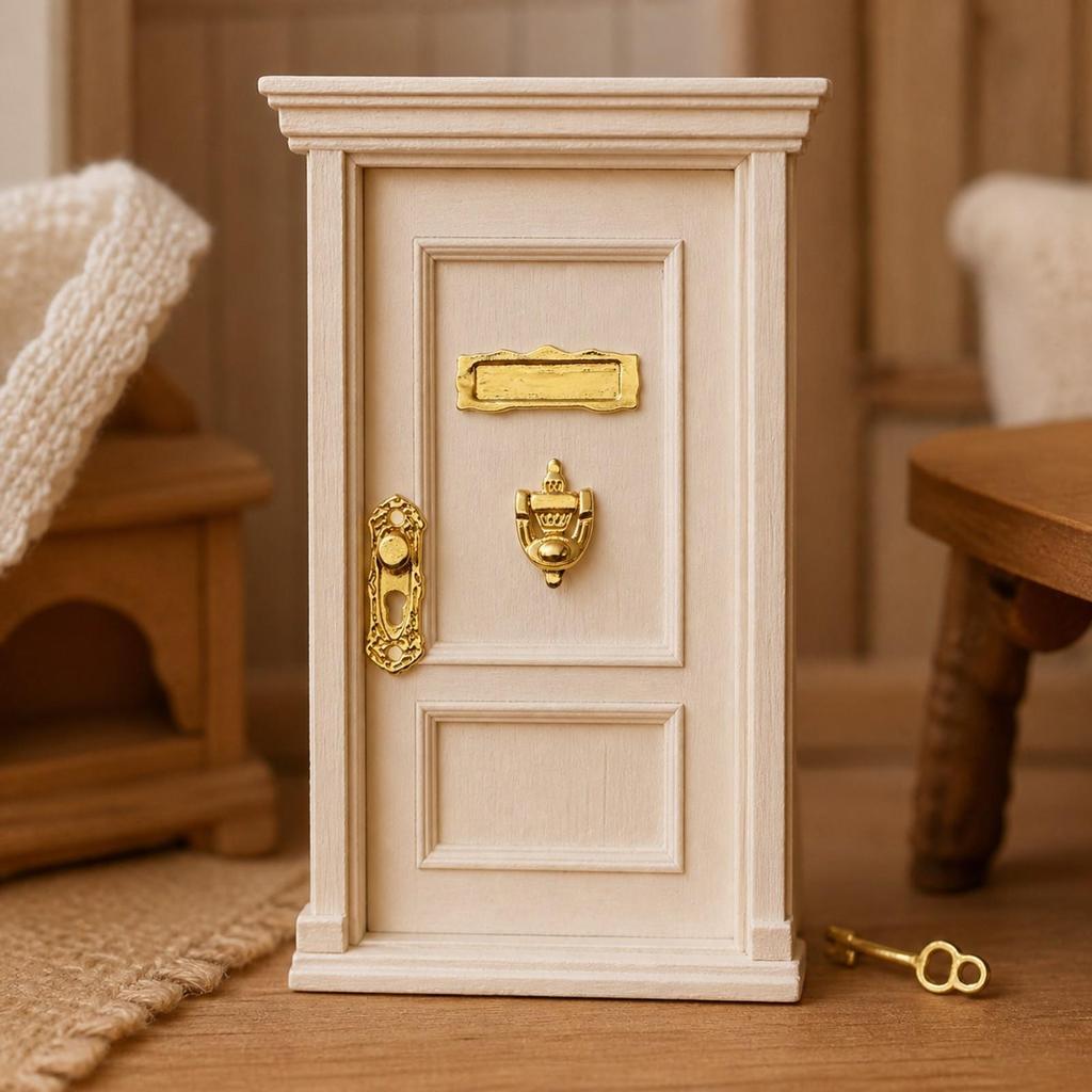4 Pieces Miniature Letter Box Gold-Tone Dollhouse Door Hardware Set Compact