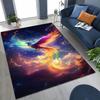 Colorful Rebirth Fire Phoenix Divine Bird Rug for Bedroom Living Room Sofa Home Doormat Decor, Large Kid Play Non-slip Floor Mat