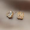 Spring/Summer 2024 Trend: Temperament 925 Silver Rhinestone Crystal Stud Earrings for Women