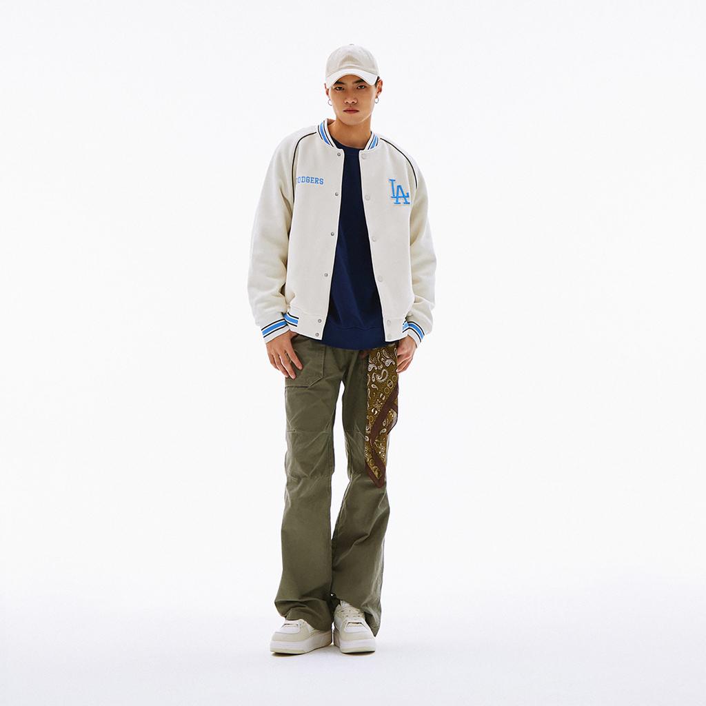 MLB SS24 Baseball Jacket Unisex White 3AJPV0841-07CRD