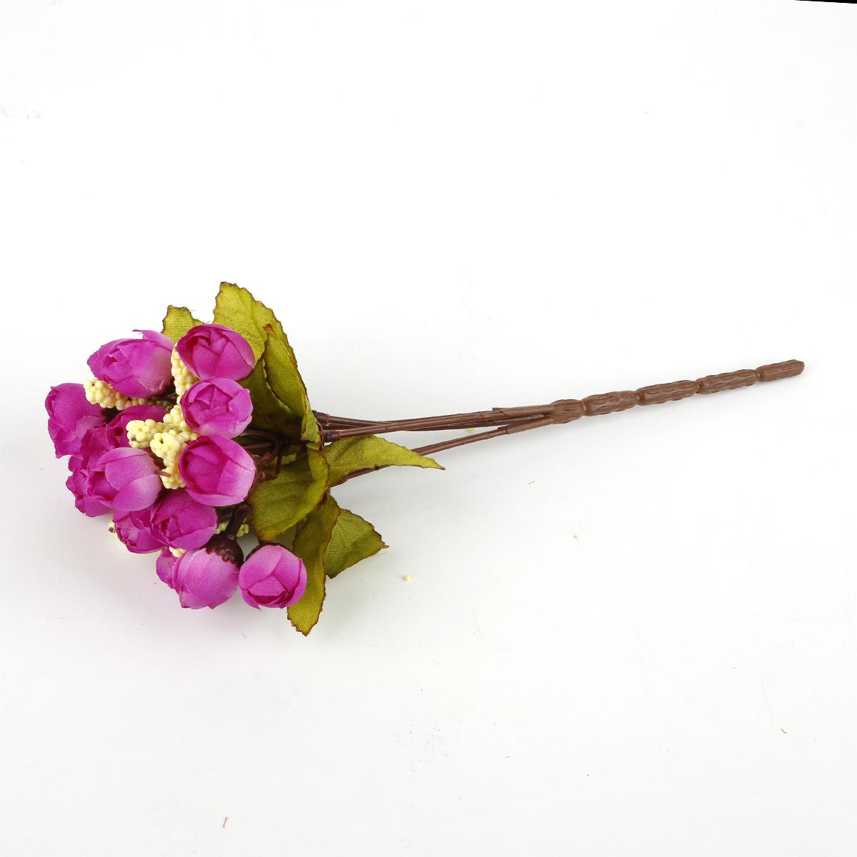 

15 головок штучних квітів троянд, різнокольорових підроблених весільних квітів, букетів, весільних прикрас для домашньої вечірки фіолетовий