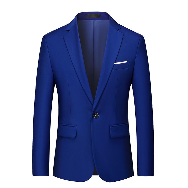 2025 Spring/Autumn Men's Solid Color Single-Button Business Casual Suit Jacket
