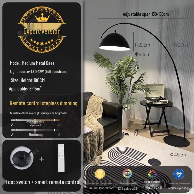 Nordic Minimalist Fishing Floor Lamp - Elegant Living Room Decor, Atmospheric Vertical Light, Luxurious Art Design