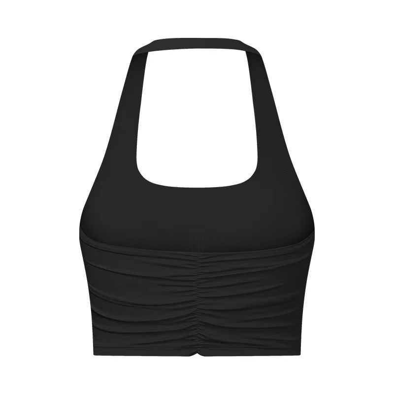 

Lulu Halterneck Tube Top Sexy Fold Movement Intimates Black 8(60.00 kg-65.00 kg)