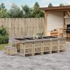 VidaXL Garden Dining Set and Cushions 15 Pcs Beige, Outdoor Dining Set, Garden Dining Furniture, Table 3210816