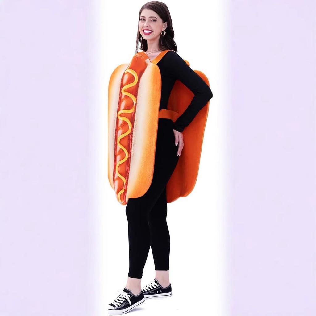 Mardi Gras Food Themed Party Hot Dog Costume, Adults