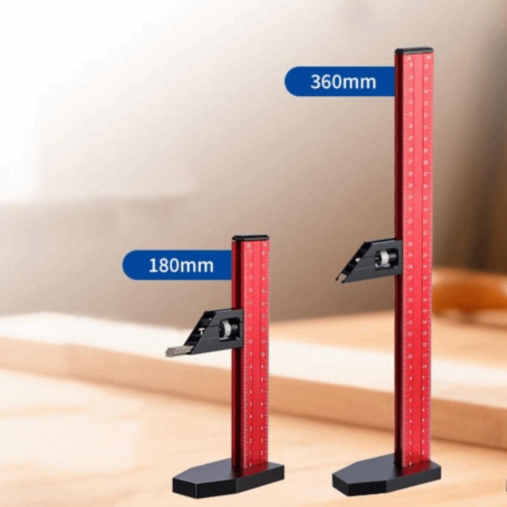 Aluminum Alloy Table Saw Height Ruler Professional Grade Heavy Duty Table Saw Setting Gauge Fine Tuning Laser Engraving