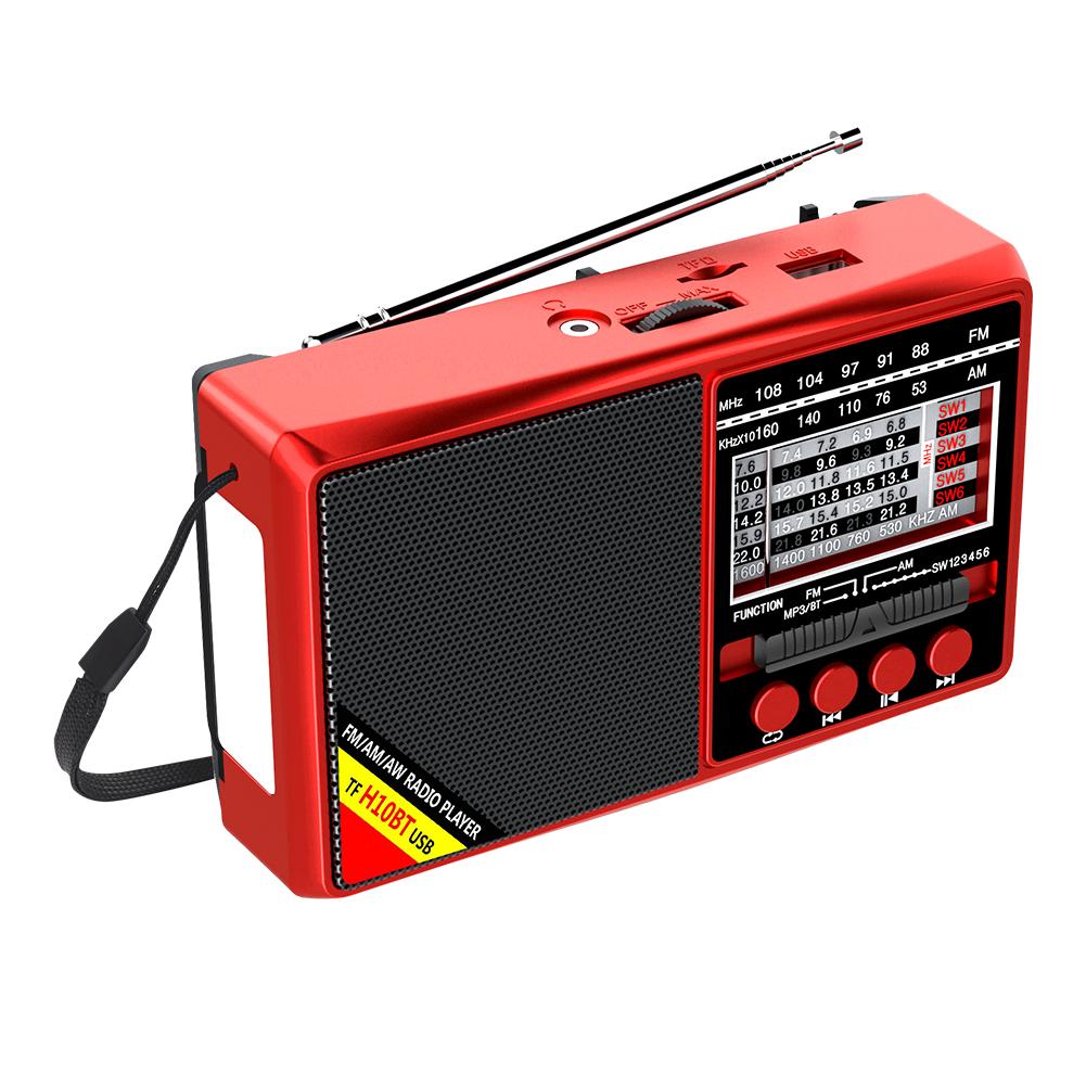 FM/AM/SW Full Band Portable Radio Battery Operated Portable Shortwave Radio Support TF Card Broadcasting Player Radio for Senior