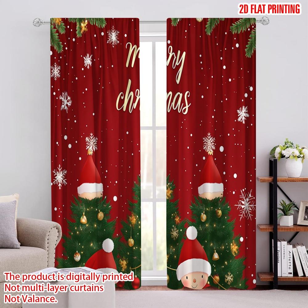 

2 шт., 2D печать на плоскости Современные шторы Рождественские елки Праздничный сезон (3) Универсальный Прочный Полиэстер (без удилища) Главная 52.50 × 116.00 cm 2 pcs
