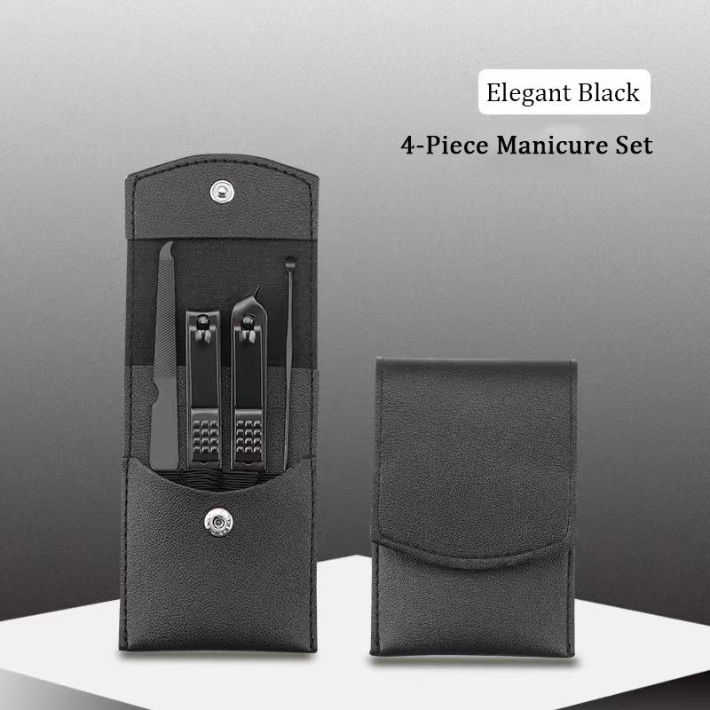 New Stainless Steel Nail Clippers Set Black King Kong 23-Piece Manicure Tool Set