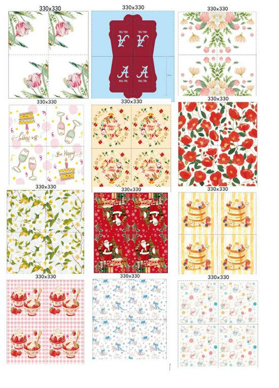 Halloween Themed Colorful Square Party Napkins