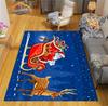 Christmas Rug  Santa Playroom and Bedroom Plush Carpet Non-slip  Soft Play Mat Bed Area Rug Parlor Decor