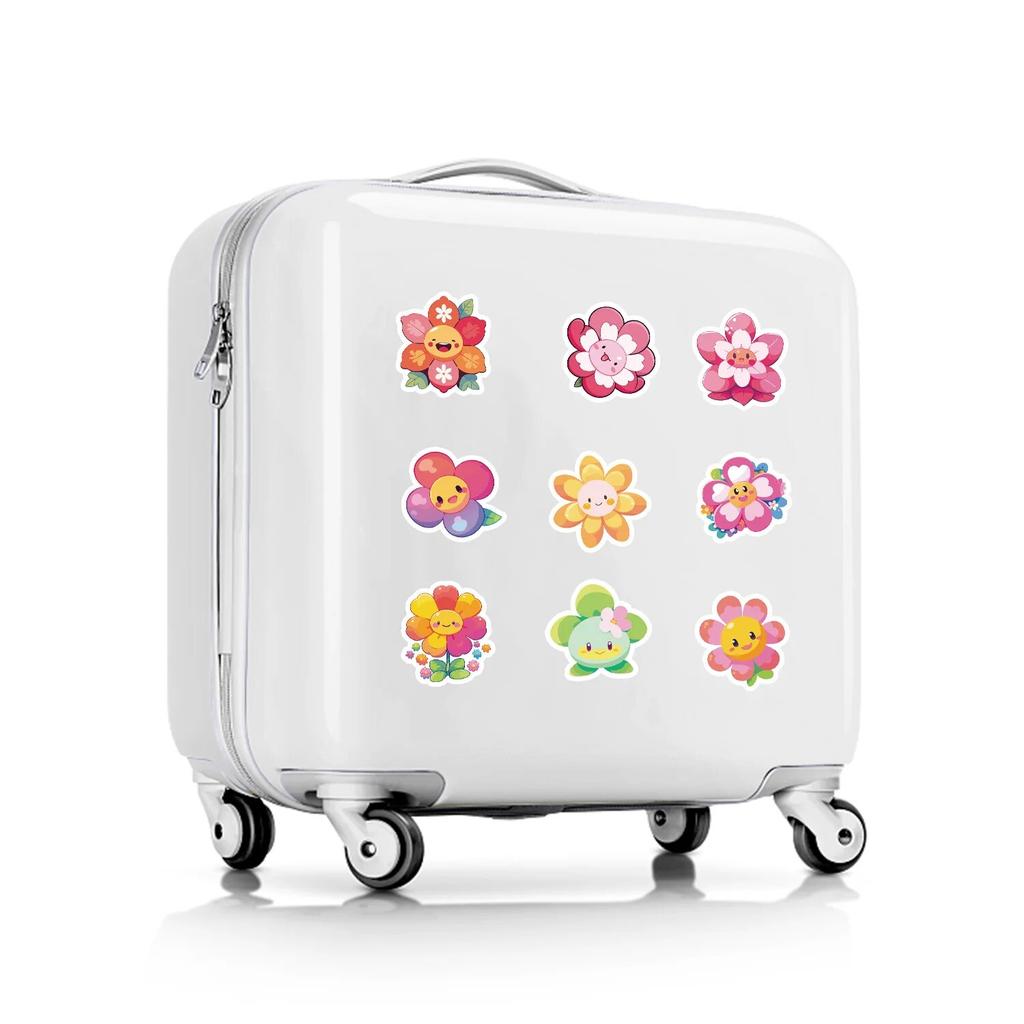 10/50pcs Kawaii Flower Stickers Cute Sunflower Rewards Graffiti Stickers for DIY Luggage Laptop  Bicycle Sticker