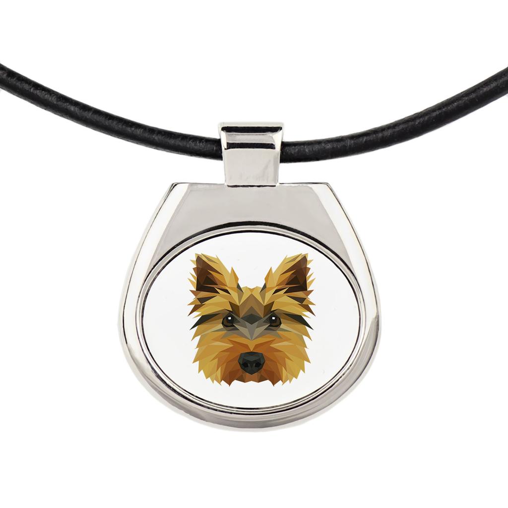 Yorkshire Terrier, Yorkie – Necklace with a geometric design and the inscription "Art-Dog" | Art-Dog
