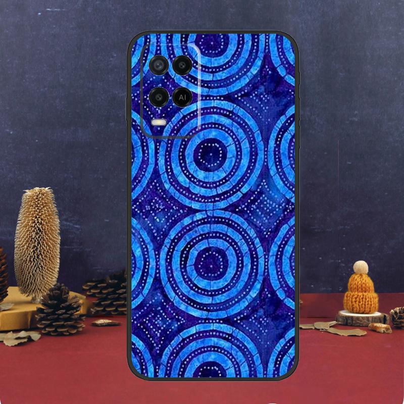 Afrikanischer Wachsmusterstoff für OPPO A17 A77 A58 A78 A98 A15 A5 A9 A96 A76 A16 A54 A74 A94 A52 A72 A79 A57S A53S Hülle