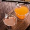 1/2 paquet Tasse Cœur Tasse Couple Verre Double Paroi Isolé Tasse à Thé Transparente avec Poignée pour Café, Cappuccino, Latte, Boissons au Lait