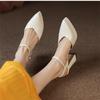 Fashion Spring and Autumn Women's Shoes Mary Jane Suede Solid Color High Heels Waterproof Platform Single Shoes Uniform Shoes for Women