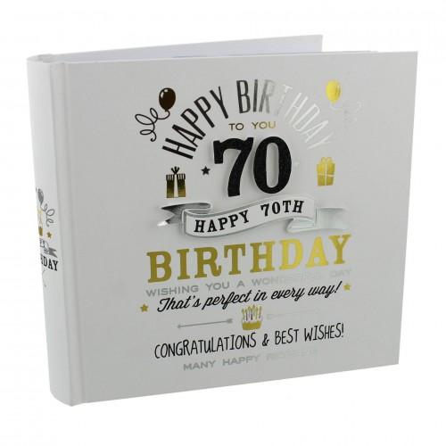 Signography Birthday Boy Photo Album 4 X 6 - 70th
