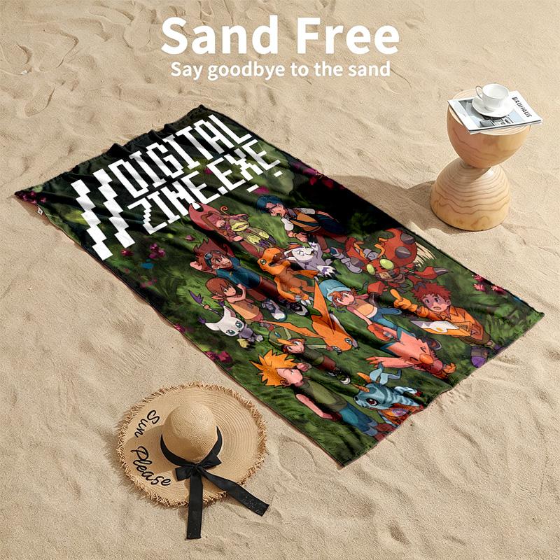 Digimon Beach towels also serve as bath towels summer essential a musthave for the outdoors the beach and the pool