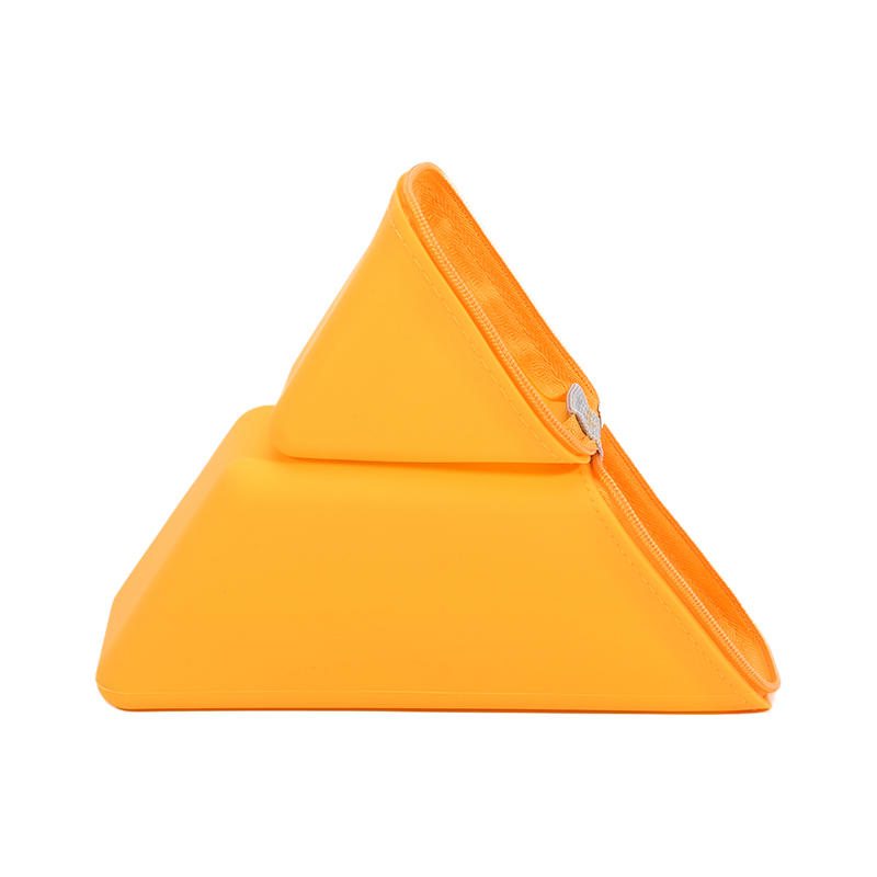 Portable Soft Silicone Pencil Case With High Aesthetic Large Capacity Vertical Silicone Pencil Case With Zipper Pocket Suitable For Desktop Use