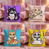 Auspicious Fortune Cat PopS Cushion Cover Premium Comfort Reversible Pillow Cove Two In One Design for Any Room Car Interior