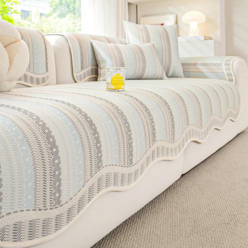Cream Style Cooling Ice Silk Sofa Mat Non-slip Cushion