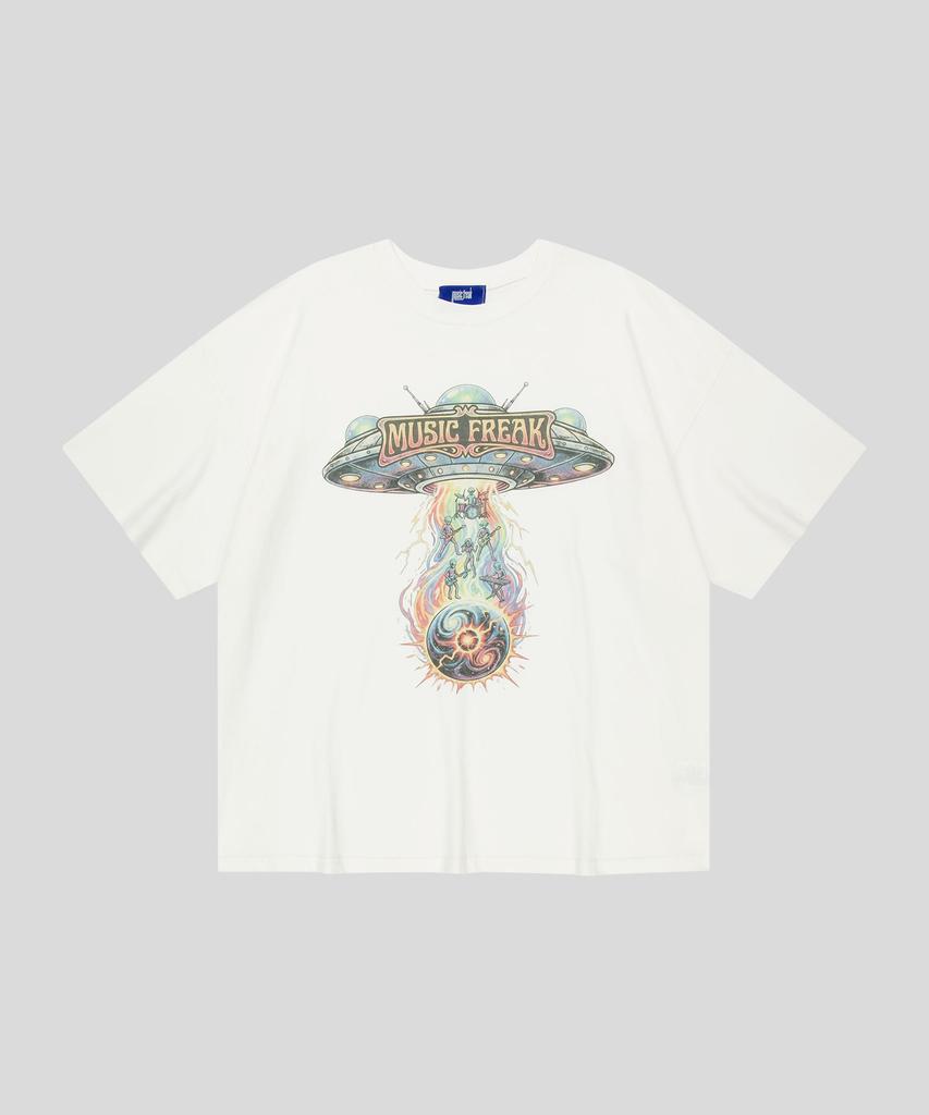 Myujigpeulikeu Taken By The Sound T-Shirt - White