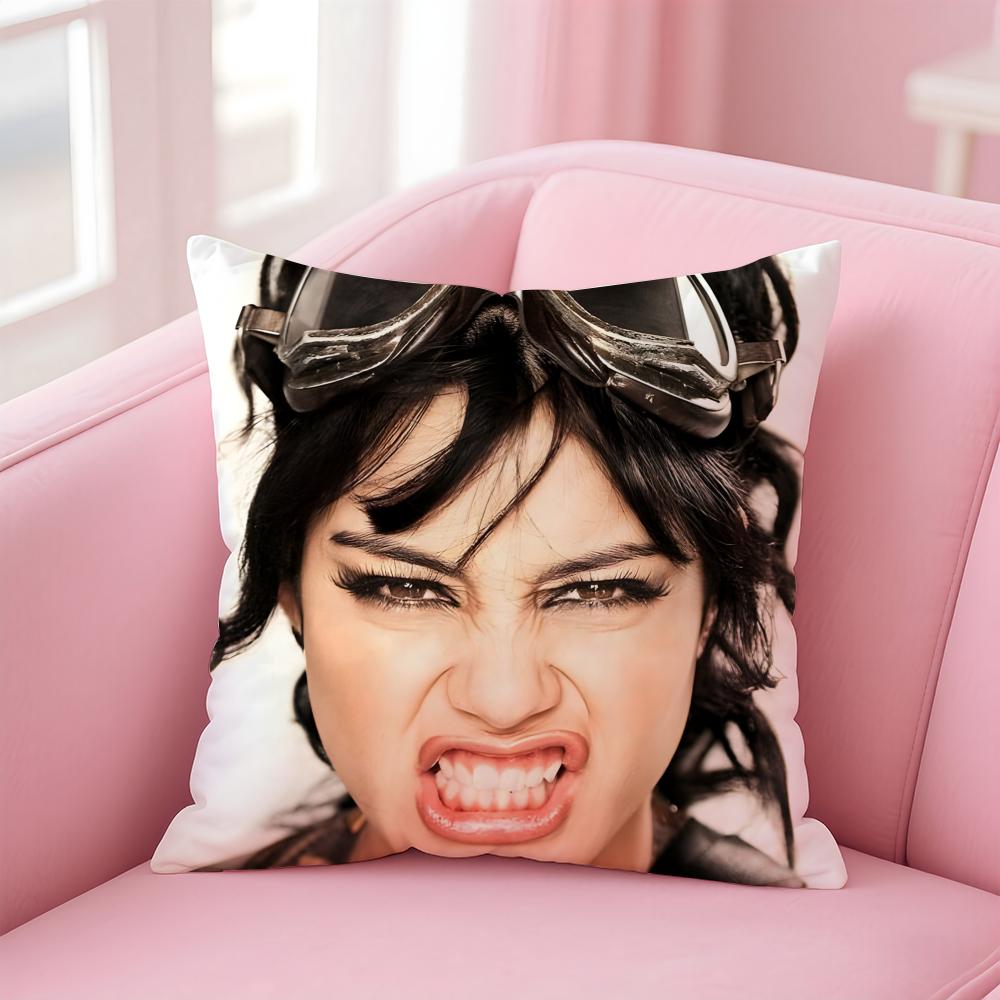 V-Vanessa Hudgens Cushion Cover Pillow Case Soft Friendly Fabric & Concealed Zipper