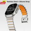 Men Stainless Steel Strap for Apple Watch Ultra 3 Band 49mm 46mm 45mm 44mm Luxury Metal Bracelet for Iwatch 11 10 9 8 7 5 6 SE3