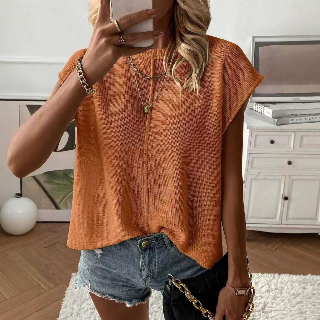 2026 Women's Casual Summer Knit Top - Versatile, Slimming, Loose Fit