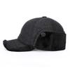 Windproof Cap Warm Winter Trapper Hat Fleece Lined Thick Earflap Baseball Cap Durable Plaid Fleece Cap Middle Aged