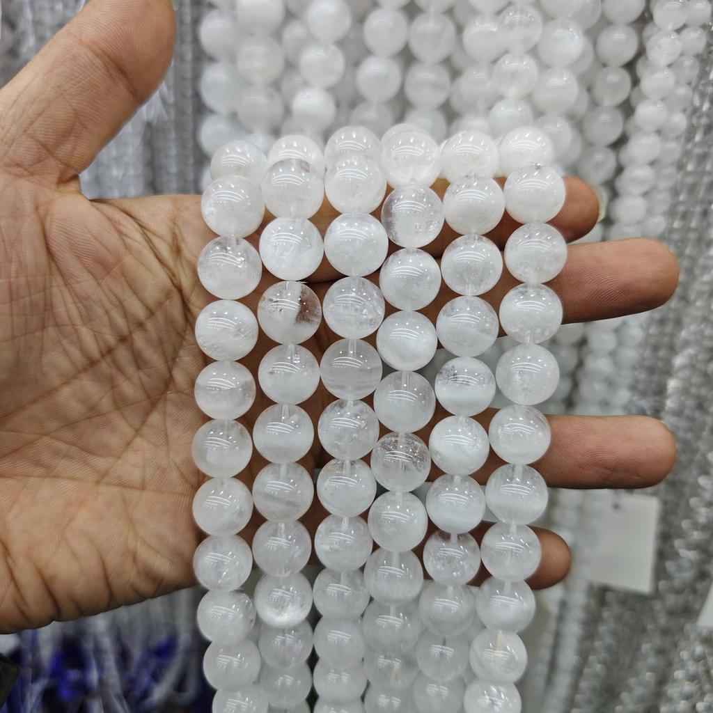 7A Sri Lanka Weißer Phantom Runder Perlen für DIY Schmuck - Mehrgrößen-Set