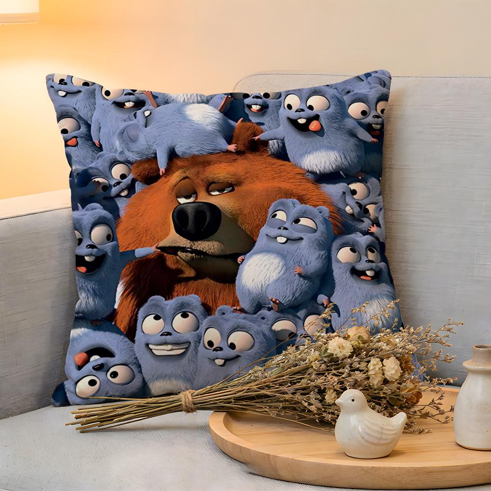 Cushion Cover  Linen  SkinFriendly Soft Decorative Case For Sofa Home Decor GGrizzly And LLemmings Pillow cover