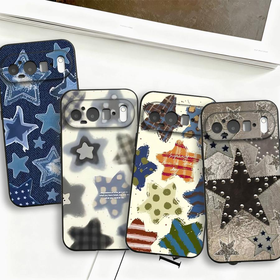 Case for Google Pixel 11 pro 11ProXL 8a 6 7 8 Pro 10 9 Pro XL 6a 9a 10a 7a Funda Phone Cover Studded Star Cute