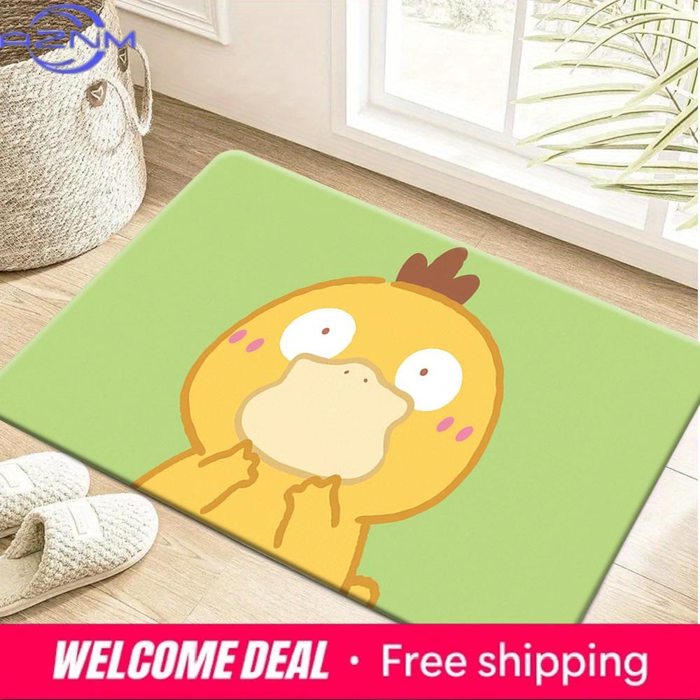 

Pokemon Psyduck Cute Surprise Face Print Non-slip Doormat, Soft Absorbent Floor Rug for Home Decor 40cm x 60cm